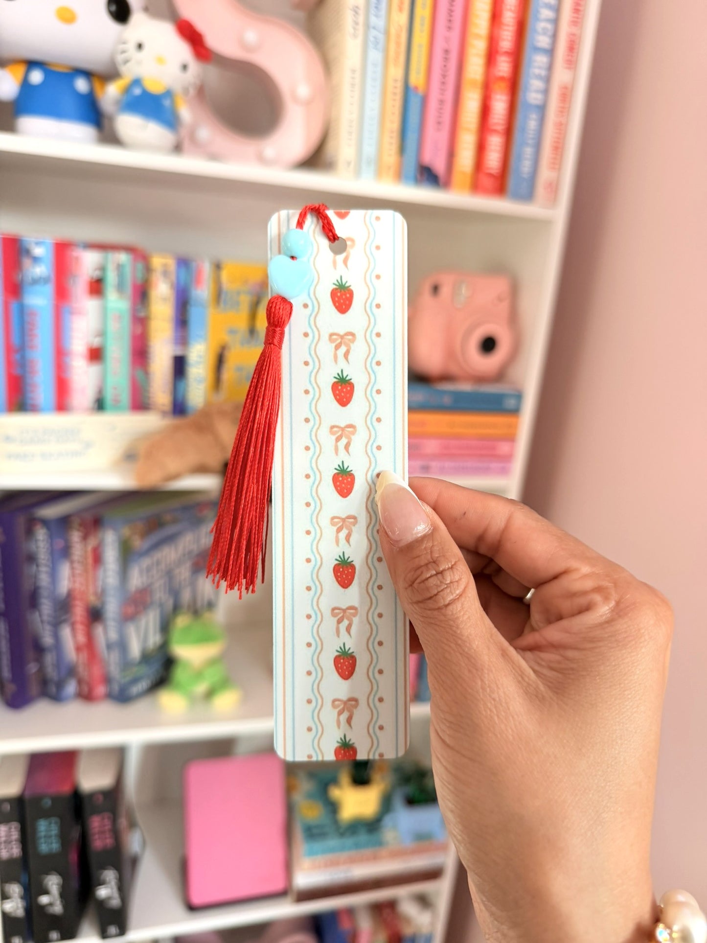 ๐โจ Strawberry Bow Metal Bookmark๐๐๐