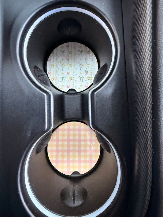 πΌπ Coquette Floral Car Coaster Setππβ¨