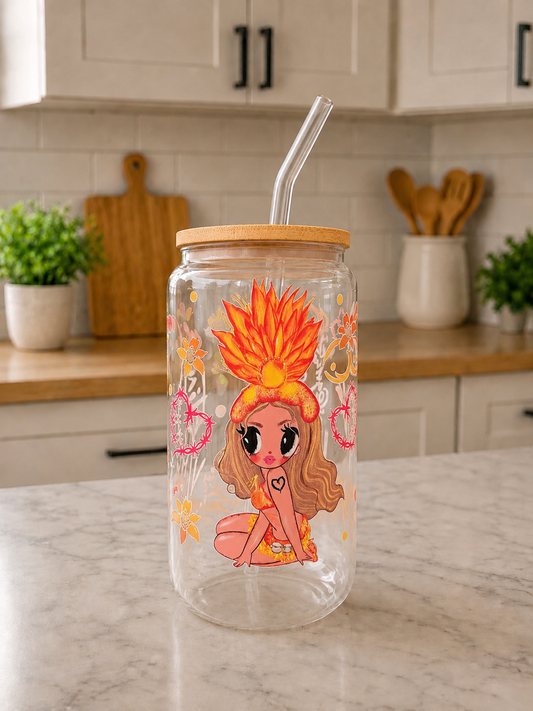 🧡 Tropicoketa Glass Can Cup 🧡 🔥🍊🌴✨