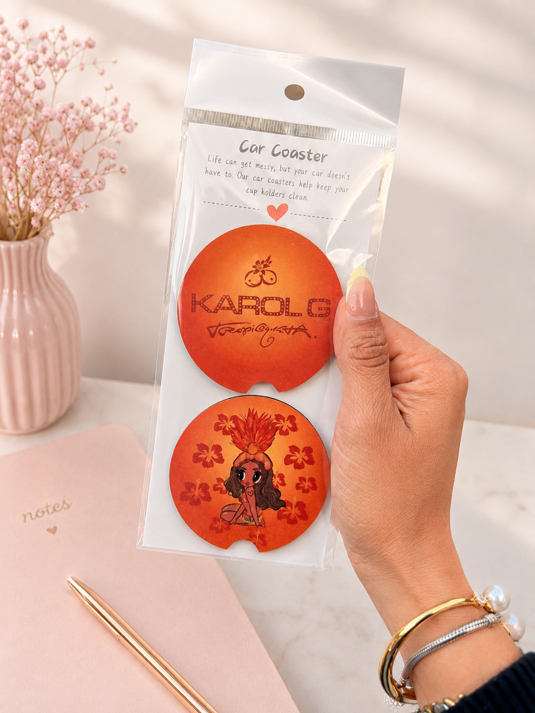 🧡✨Tropicoketa Car Coaster Set🚗🔥🎀