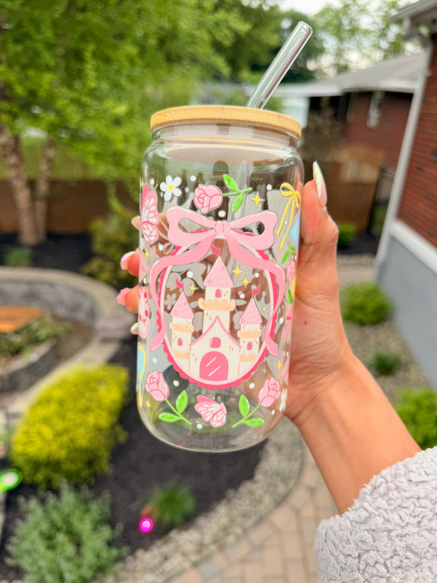 👑Princess Glass Can Cup Collection 👑🎀💖