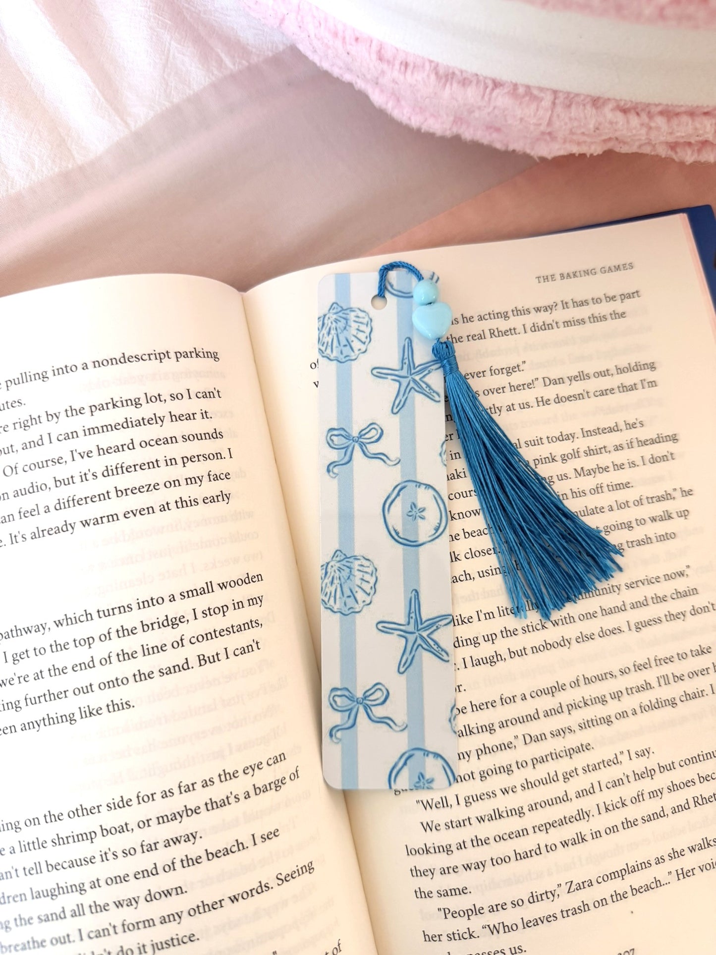 🩵🌊 Coastal Coquette Metal Bookmark🐚📚✨