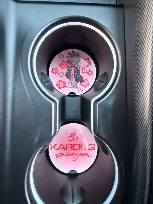 💗✨Pink Tropicoketa Car Coaster Set🚗🎀🔥