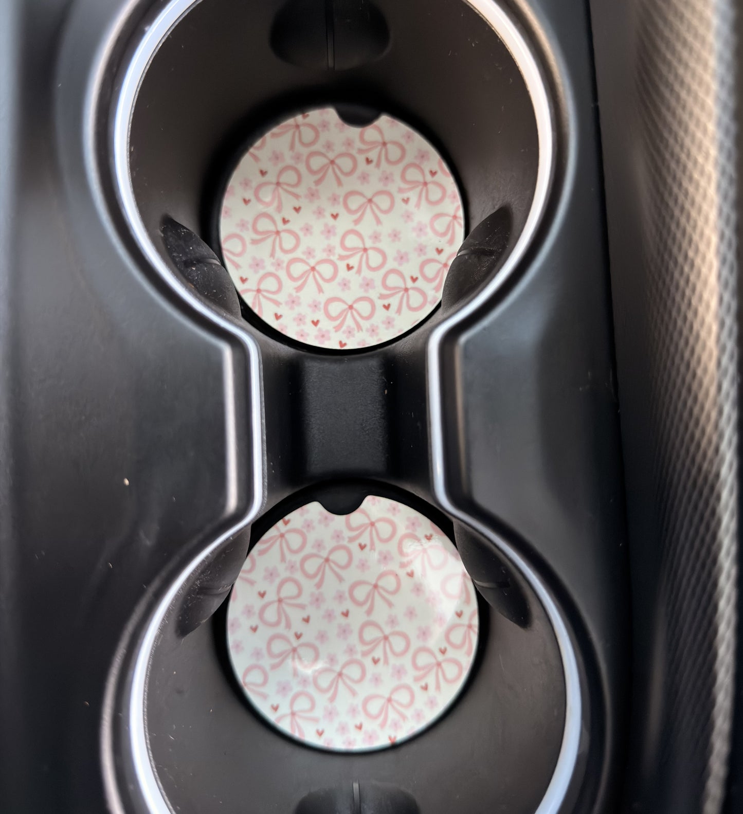 🎀🌸Dreamy Pink Coquette Car Coaster Set🎀🌸✨