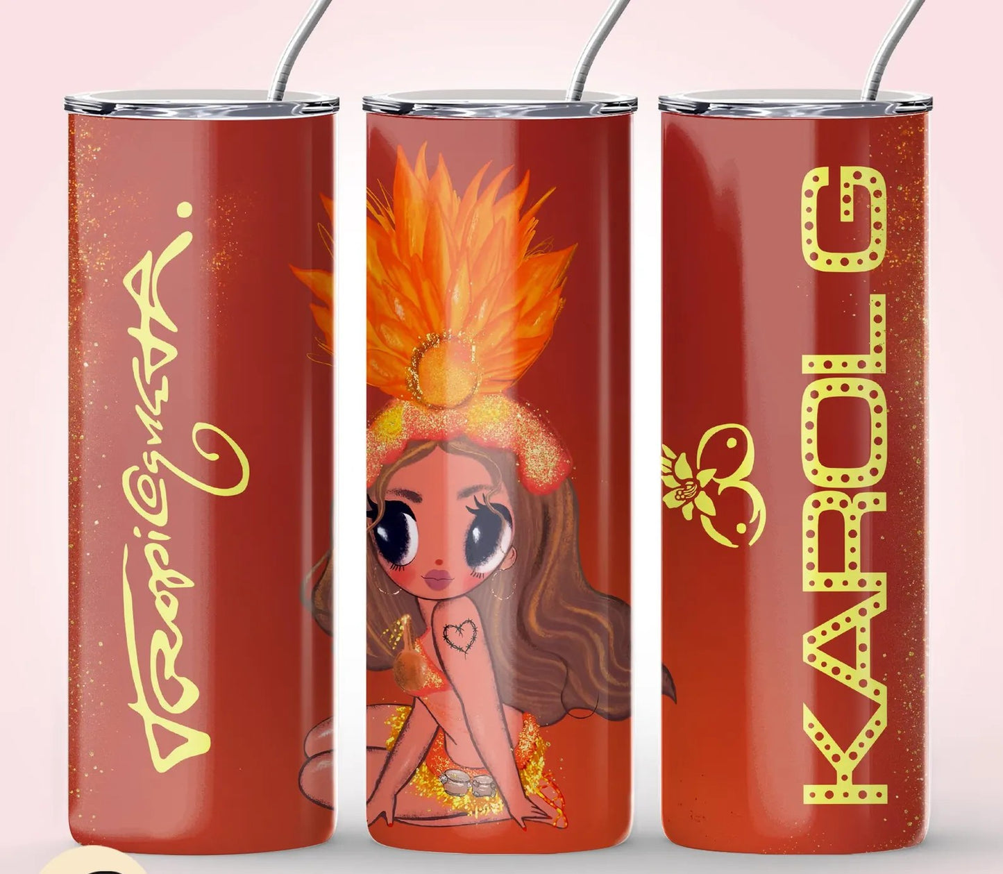 🧡Tropicoketa Skinny Tumbler 🔥🌴🧡✨